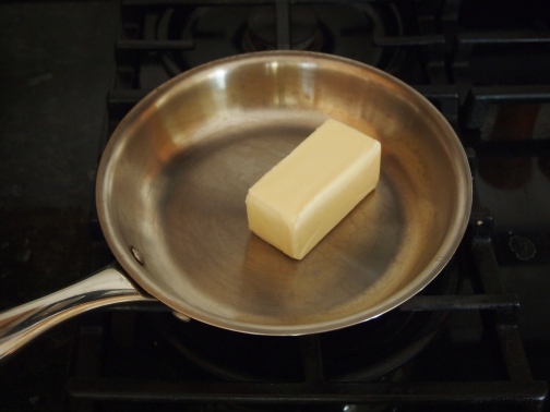 Butter in skillet