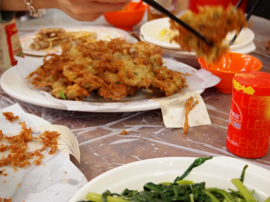 Oyster Pancakes at Wo Che Estate Market Food Stalls Sha Tin